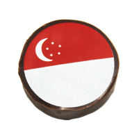 NDP26-01 SINGAPORE FLAG - DARK CHOCOLATE GANACHE (Lead Time: 7 working days)